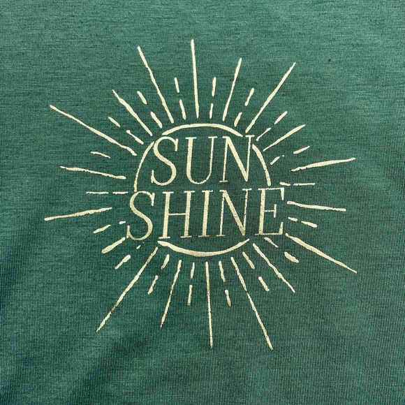 Mia Joy Girls Green And Gold Sun Shine Tee Size 5 Years - Picture 2 of 3